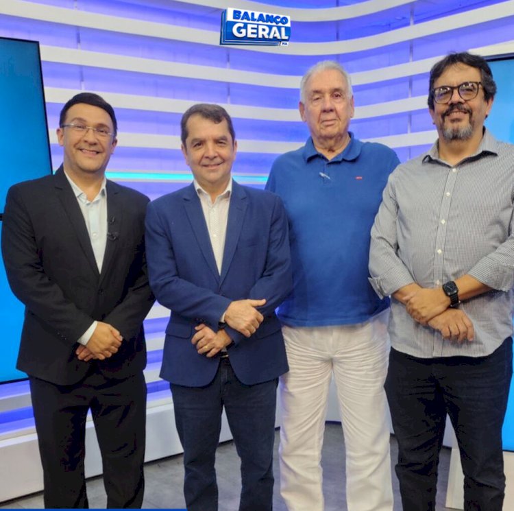 Hilton Gonçalo visita estúdios da Tv Cidade, afiliada da Tv Record em São Luís